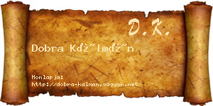 Dobra Kálmán névjegykártya