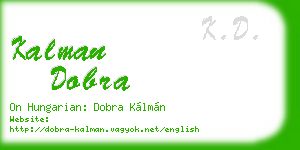 kalman dobra business card